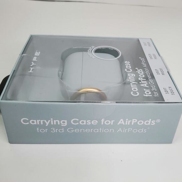 Hype Airpods 3rd generation carrying case light teal soft touch - Picture 3 of 6